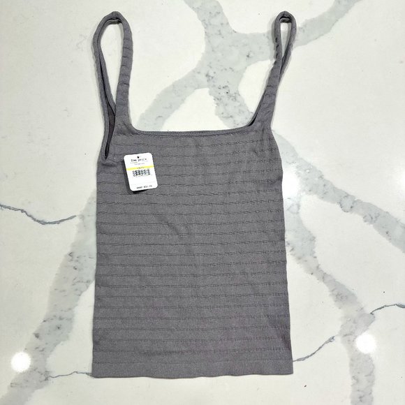Free People Square One Seamless Cami - Heather Grey -  M/L - Picture 7 of 10
